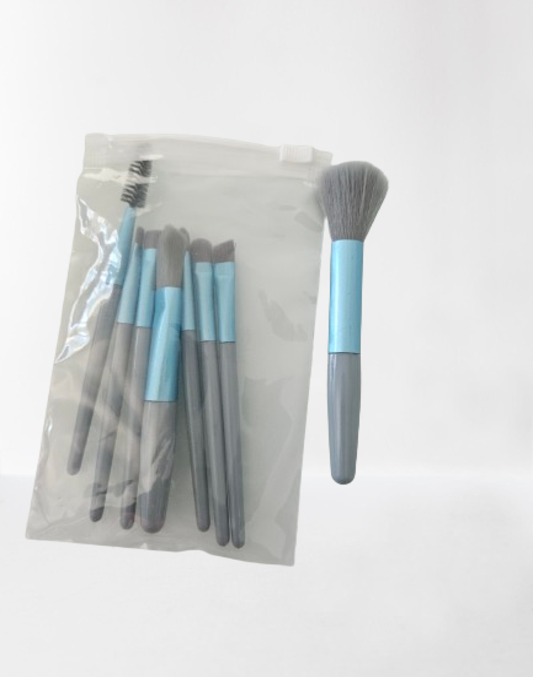 KIT DE 8 PINCÉIS DE MAQUIAGEM ROSA - PRONTA ENTREGA