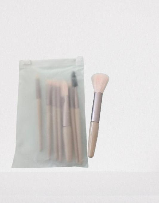KIT DE 8 PINCÉIS DE MAQUIAGEM ROSA - PRONTA ENTREGA