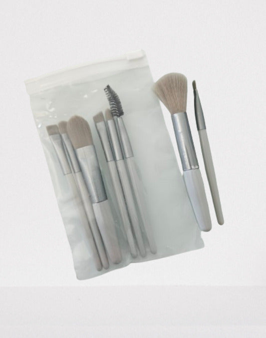 KIT DE 8 PINCÉIS DE MAQUIAGEM ROSA - PRONTA ENTREGA