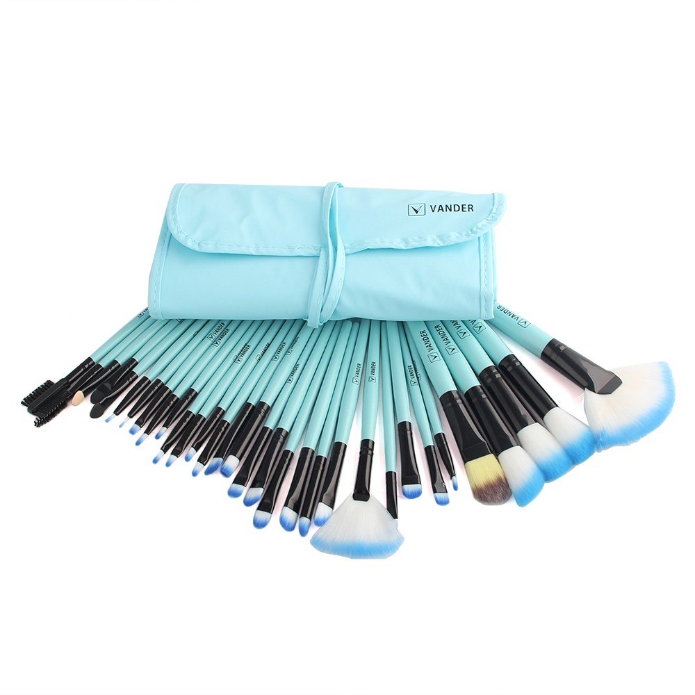 KIT 32 PINCÉIS DE MAQUIAGEM PRO - PROFISSIONAL ( COM CASE ) DA VANDER