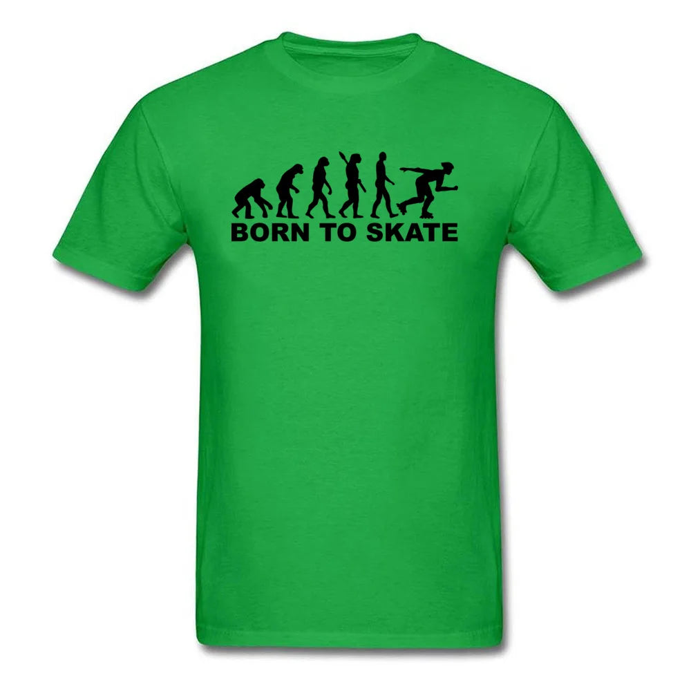CAMISETA ESPORTIVA PATINADORES - INLINE SKATER T-SHIRT BORN TO SKATE T-SHIRT UNISSEX