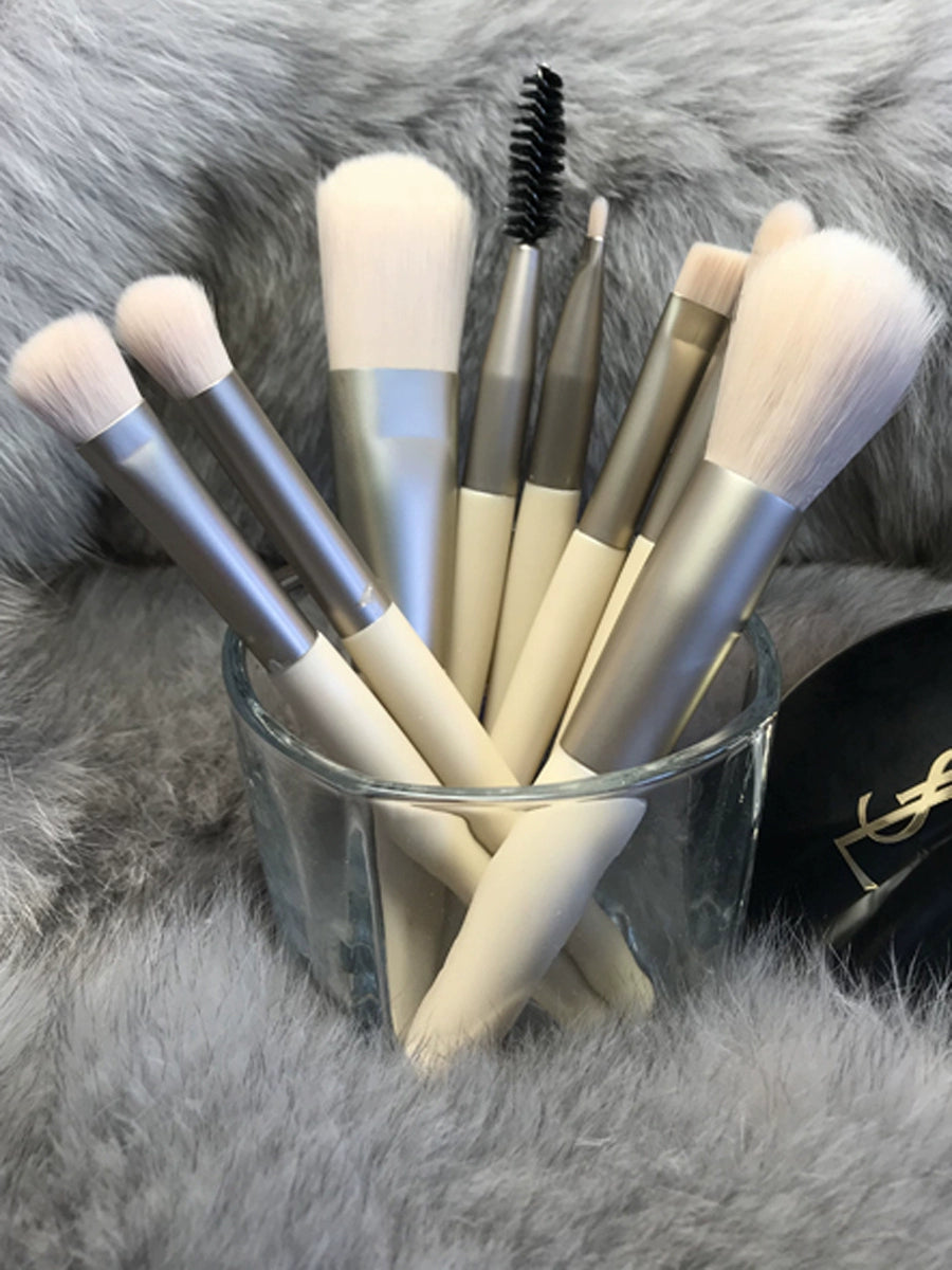 KIT DE 8 PINCÉIS DE MAQUIAGEM ROSA - PRONTA ENTREGA