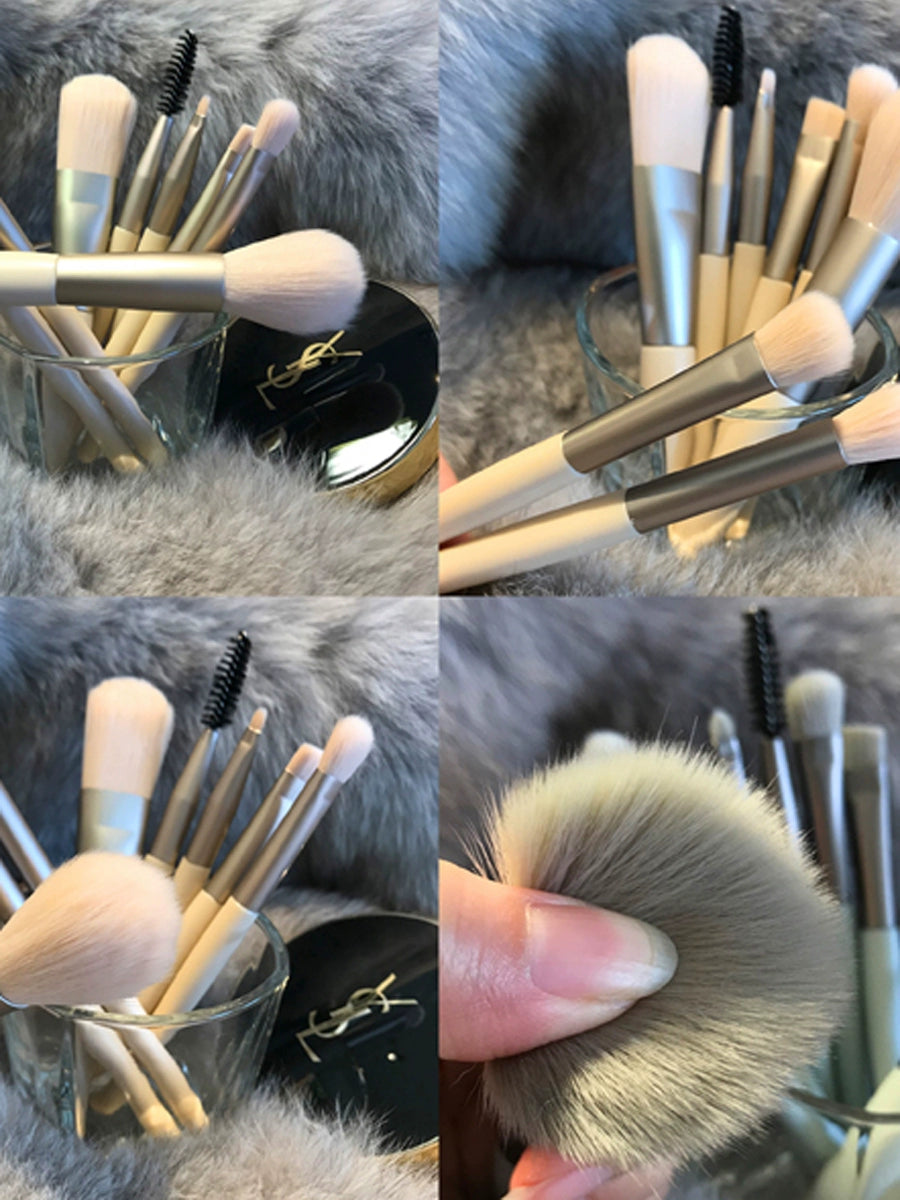 KIT DE 8 PINCÉIS DE MAQUIAGEM ROSA - PRONTA ENTREGA