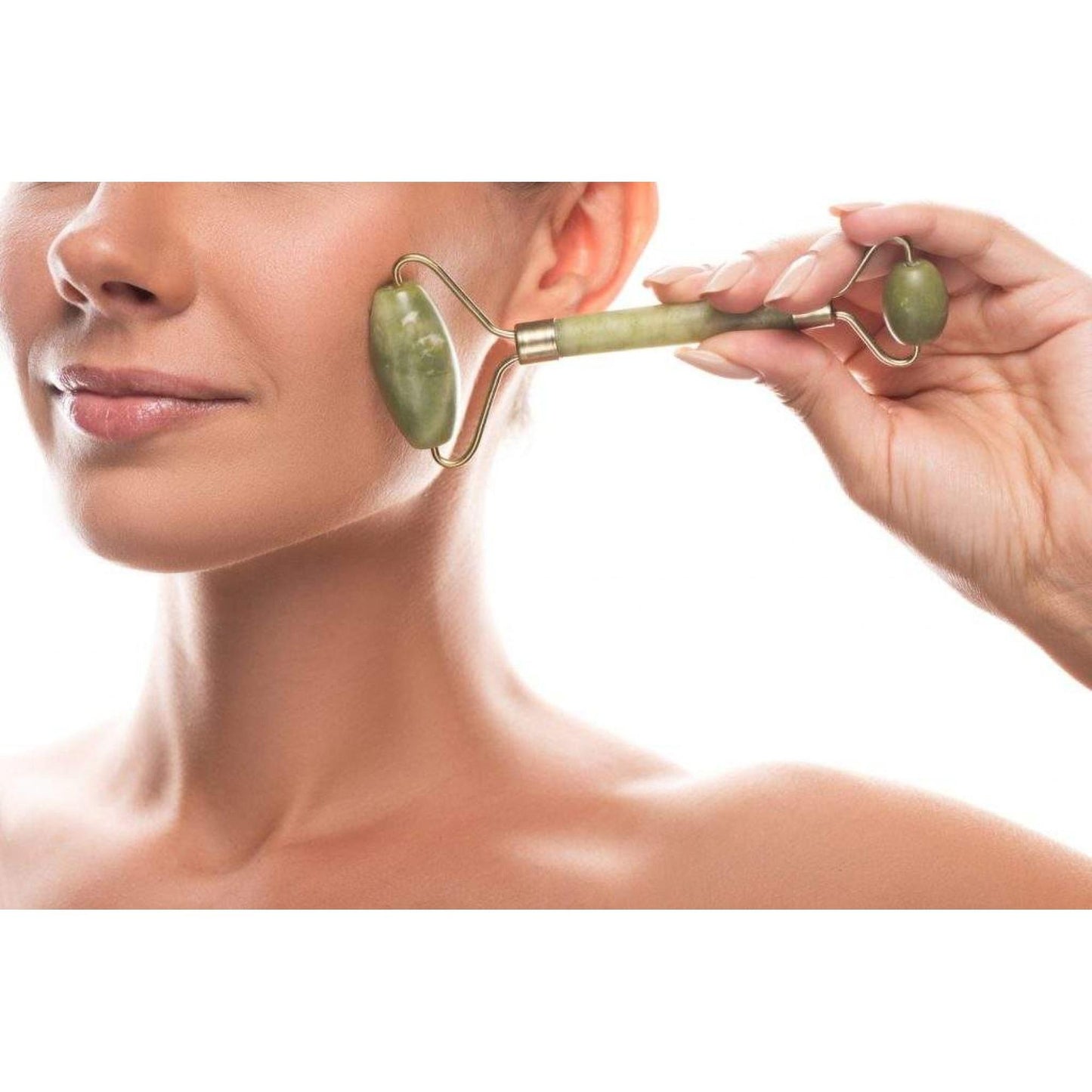 ROLO MASSAGEADOR FACIAL ESTILO PEDRAS JADE ANTI RUGAS E PRO CIRCULAÇAO