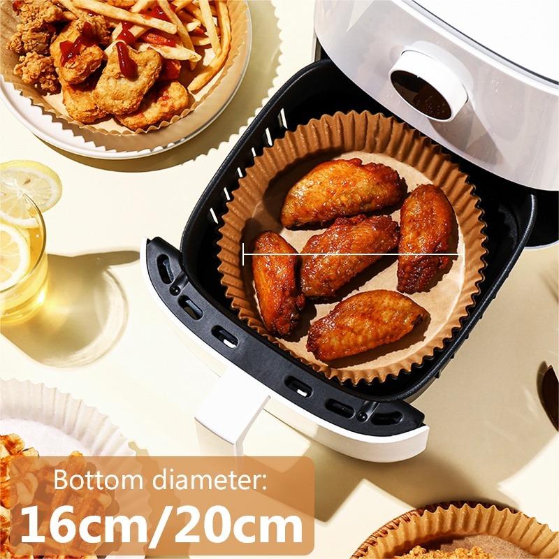KIT FORMA PARA AIR FRYER EM PAPEL DESCARTAVEL 20 CM  KIT C/ 50 UNIDADES
