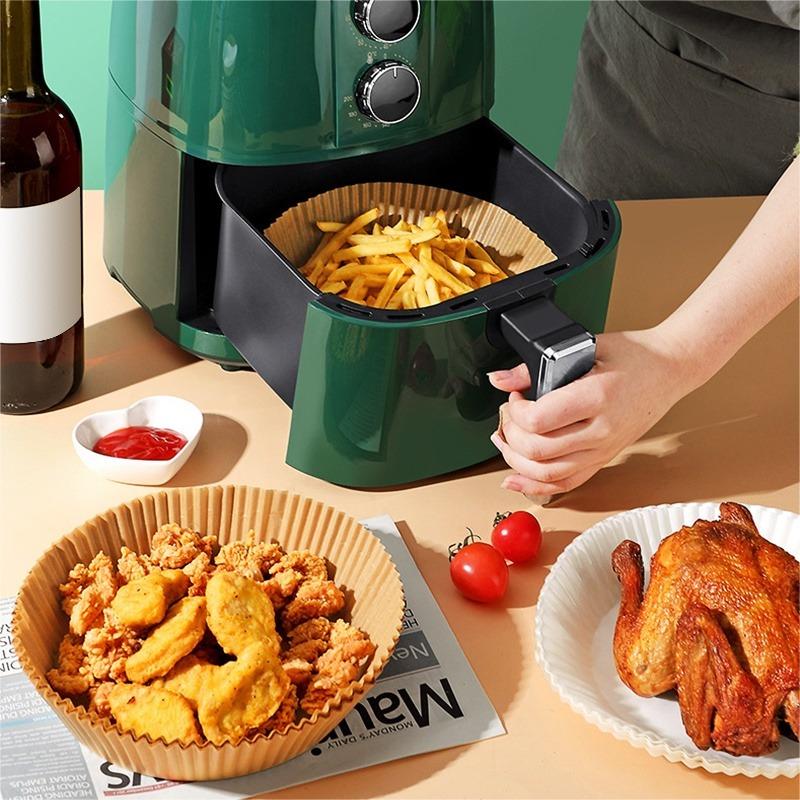 KIT FORMA PARA AIR FRYER EM PAPEL DESCARTAVEL 20 CM  KIT C/ 50 UNIDADES