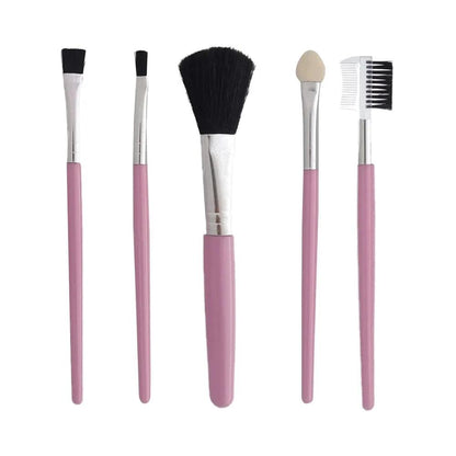 KIT COM 5 PINCÉIS PROFISSIONAIS PARA MAQUIAGEM FEMININA