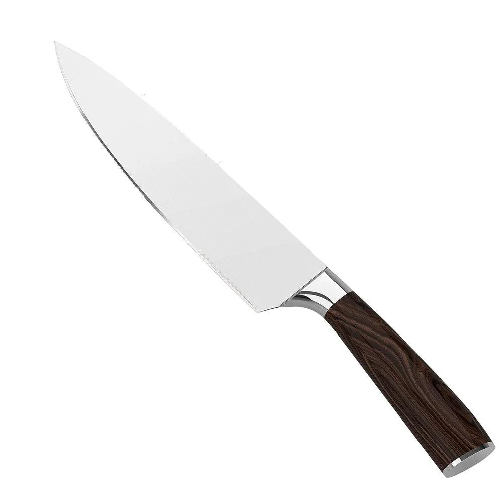 FACA DE COZINHA PADRÃO DAMASCO PARA CHURRASCO DE FULL TANG 8 POLEGADAS