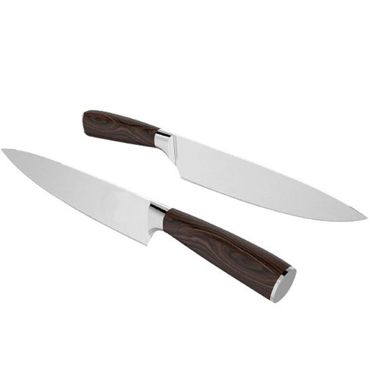 FACA DE COZINHA PADRÃO DAMASCO PARA CHURRASCO DE FULL TANG 8 POLEGADAS