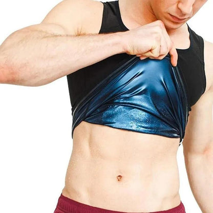 COLETE CAMISETA REGATA REDUTOR DE MEDIDAS PARA HOMEM - EMAGRECIMENTO RÁPIDO - PRETO - TAMANHO GG