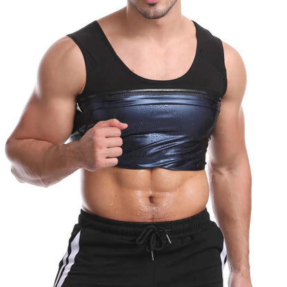 COLETE CAMISETA REGATA REDUTOR DE MEDIDAS PARA HOMEM - EMAGRECIMENTO RÁPIDO - PRETO - TAMANHO GG