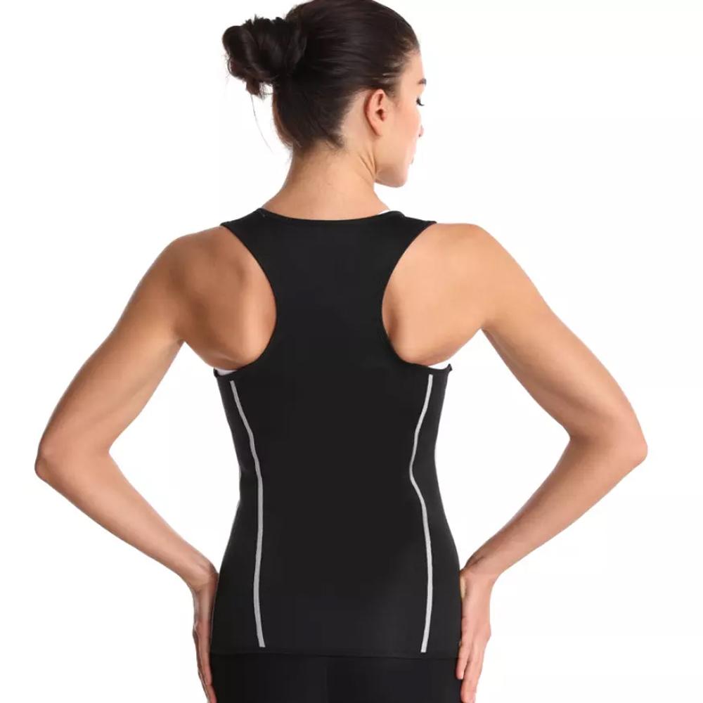 CAMISETA REGATA MODELADORA COM EFEITO SAUNA REDUTOR DE MEDIDAS COM ZÍPER M/G